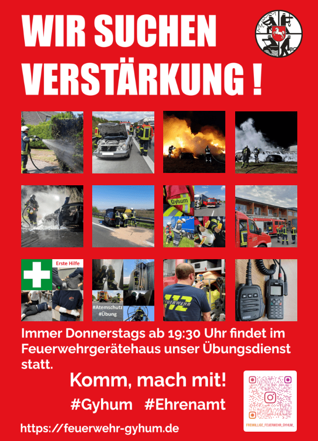 Plakat Werbeaktion Freiwillige Feuerwehr Gyhum